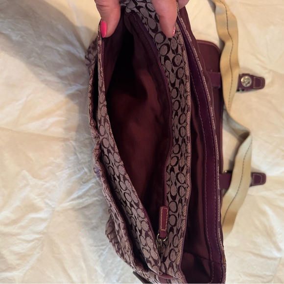 Coach Plum Signature Crossbody Bag w/ Matching Passport Holder (Set) - Picture 4 of 10